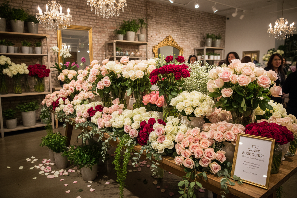 A ROSE EVENT TO SELL FLOWERS